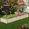 90" Wooden Raised Garden Planter Bed with Divider Perfect for Outdoor Vegetables Flowers Herbs